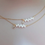 200円お得セット　可愛い パールネックレス/ブレスレット　ステンレス チェーンネックレス/ブレスレット　華奢　オフィス　シンプルネックレス　シンプルブレスレット