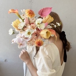 完成品bouquet & boutonnière𖧷海外風ビタミンカラーブーケ