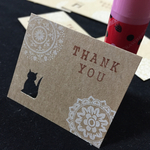 thank you card with cat&lace【タグ変更可】