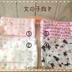２枚組送料込　プリーツマスク　女の子向き　選べるゴム色　水玉　りぼん　アリス　Leijona*Kukka