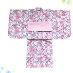 ご予約品◆浴衣セット◆さくら矢絣/紫/90-110