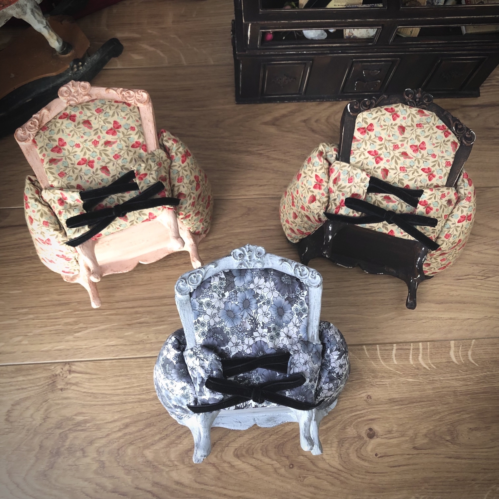 1/6 ヴィンテージブラウン 書斎デスク ＆ チェアー♪ アンティーク調