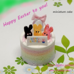 カラフルイースターケーキ　ミニチュアケーキ