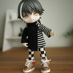 オビツ１１：切り替えカットソー(ブラック)
