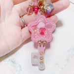 夢の星の鍵　ピンク　シャカシャカキーホルダー