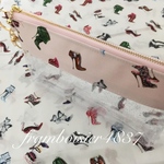 キラキララメと希少　輸入リバティ　リバティx Manolo Blahnik 20cmファスナーポーチ　キーホルダー付き(数量限定)