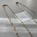 【シルバー】ステンレス mixチェーンネックレス