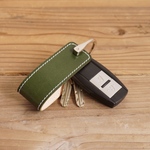 牛革　スマートキー　キーケース　キーリング　グリーン