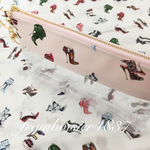 ラスト m様ご注文 キラキララメと希少　輸入リバティ　リバティx Manolo Blahnik 20cmファスナーポーチ　キーホルダー付き(数量限定)