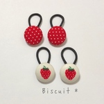 再販×６）キッズ用♡くるみボタンヘアゴム  1