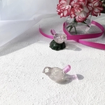 幸せカラーの鳥☆ピンク(ローズクォーツ)