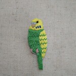 セキセイインコ刺繍♡ブローチ