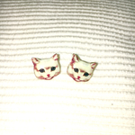 ねこちゃんとパールのピアス💖プチギフト