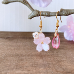 【受注製作】ハリネズミの桜ピアス/イヤリング/キーホルダー/ネックレス
