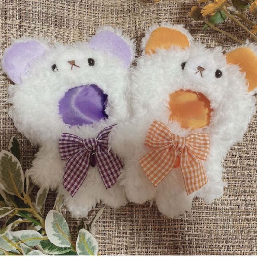 【2点セット】10-14cm ぬいぐるみ用　着ぐるみ　ぬい服　ねこ　チェック 2点セット】10-14cm ぬいぐるみ用 着ぐるみ ぬい服 ねこ ネコ