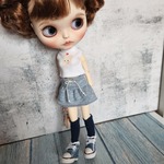 アニマルプリントの猫バスケット　ブライスアウトフィット