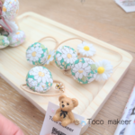 ❁⃘*. 4月人気NO.1 ❁⃘*.ﾟマーガレットなマカロン ♡ リバティアリス ヘアゴム🍀
