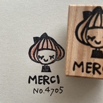 スタンプ　No. 4705merciボブの女の子