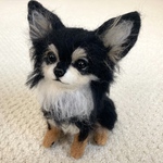 羊毛フェルト＊チワワ＊ブラックタン＊犬