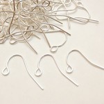 100pcs♪シンプルフックピアス金具/シルバー