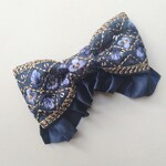 バレッタ〈インド刺繍リボン〉6