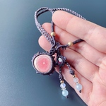 hanging bracelet / rhodochrosite  #マクラメブレスレット#