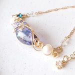 ワイヤーラッピングブレスレット*GALAXY BLUE