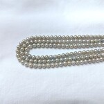 あこや真珠　6-6.5mmラウンド系　コバルト　グレー　　約18.5cm