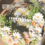 マーガレットのシンプルフラワーリース🌼