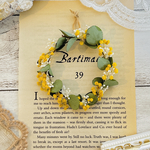 ミモザとソリダゴのミニリース