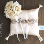 tassel ring pillow:アンティークホワイトのタッセルリングピロー
