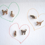 【SALE】ペアねこピアス 3種