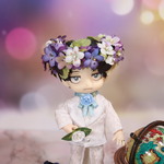 小人の花冠（スミレ畑の迷子）オビツ11サイズ　布花　