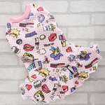 犬服　アメコミ柄　ワンピース　ハンドメイド
