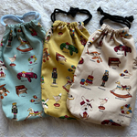 《給食袋》《箸袋》《縄跳び袋》マチ付き巾着★3カラー★おそろいランチマットあります｡·͜·｡