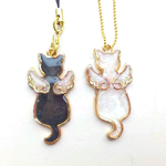 【再…再販】２個set＊ちいさな小悪魔と天使～バッグチャーム（白猫＊黒猫）