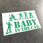 ベビーインカー 【 グリーンアーミーメン BABY 】 ステッカー 【カラー選択可】 送料無料♪