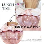 まんまるリボンのお弁当袋♡水玉ピンク
