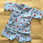 baby&kids  パンダとスイカのリップル甚平