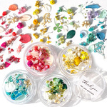 ドライフラワー 色別 花びら つぼみ 色々ミックス レジン ネイル 封入 花材 素材 レジンアクセサリー ケース入り【f68 4色セット】