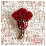 Imaginary Flower 〜Coup de Coeur 〜ビーズ刺繍ブローチ
