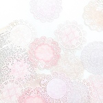 レース デザインペーパー 20枚set《White Mist》 [P308]