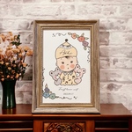 ファーストカットヘアーカットアートカード（魔法使いくまさんとほうき）