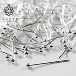 【pn-88】25mm 丸ピン シルバー★200本★短いピン  アクセサリーパーツ 素材 材料 9ピン Tピン 丸ピン