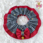 lovely 🎀 Cat frills ୨୧﻿ グレンチェック(Light gray) × レッド💂🇬🇧