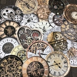 (再販×20)ヴィンテージクロック(Steampunk)＊ジャンクジャーナル＊コラージュ素材＊コラージュペーパー
