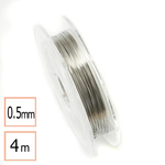 ★(ss-00840)【サージカルステンレス 316 】 アーティスティックワイヤー シルバー 4m 0.5mm 24G ワイヤークラフト ワイヤーワーク ビーズ 天然石 メガネ留め アクセサリー