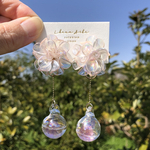 《2way》clear flower × water glas pierce / earring