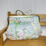＊親子がま口財布＊　猫　ミント