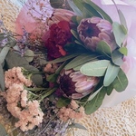母の日＊ドライフラワーになる生花の花束＊プロテア　　　再販　結婚式　誕生日　お祝い　ギフト　両親進呈